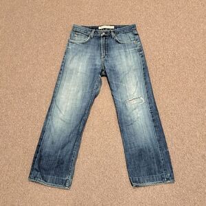 Jake Agave‎ Jeans Mens 31x28 Denim Waterman Relaxed Fit Straight Leg Distressed